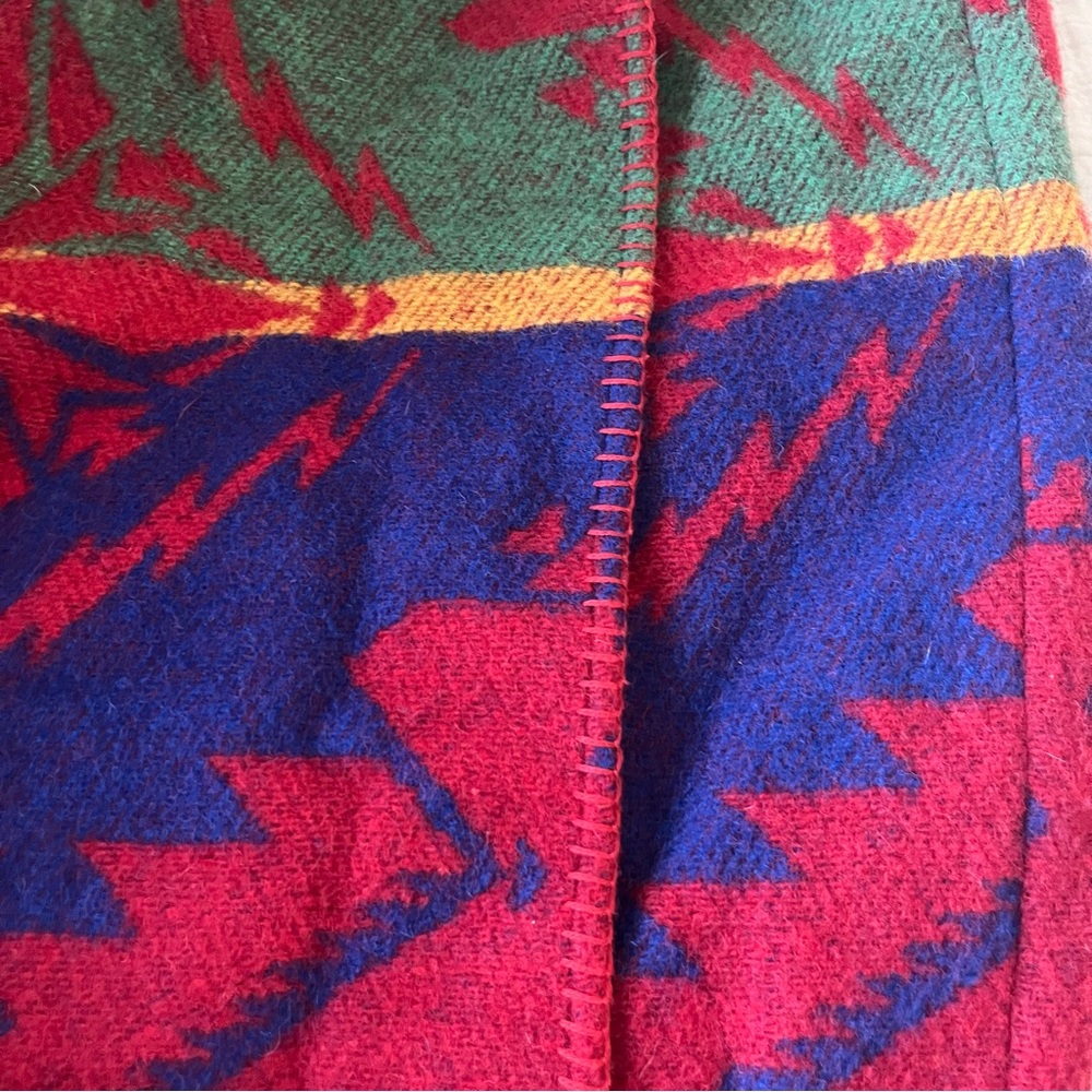 Vintage Ralph Lauren Country Wool Wrap Skirt - Southwestern - Navajo Print - Picture 5 of 16